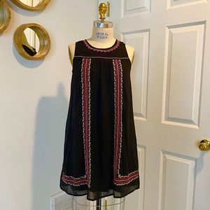 Black Pink Sleeveless Sheath Dress